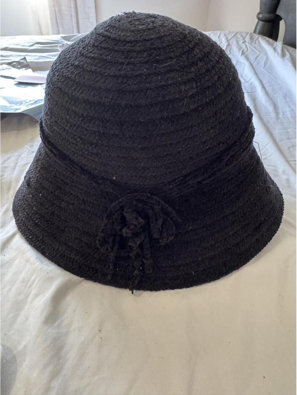 Betmar New York Black Knit Cloche Hat